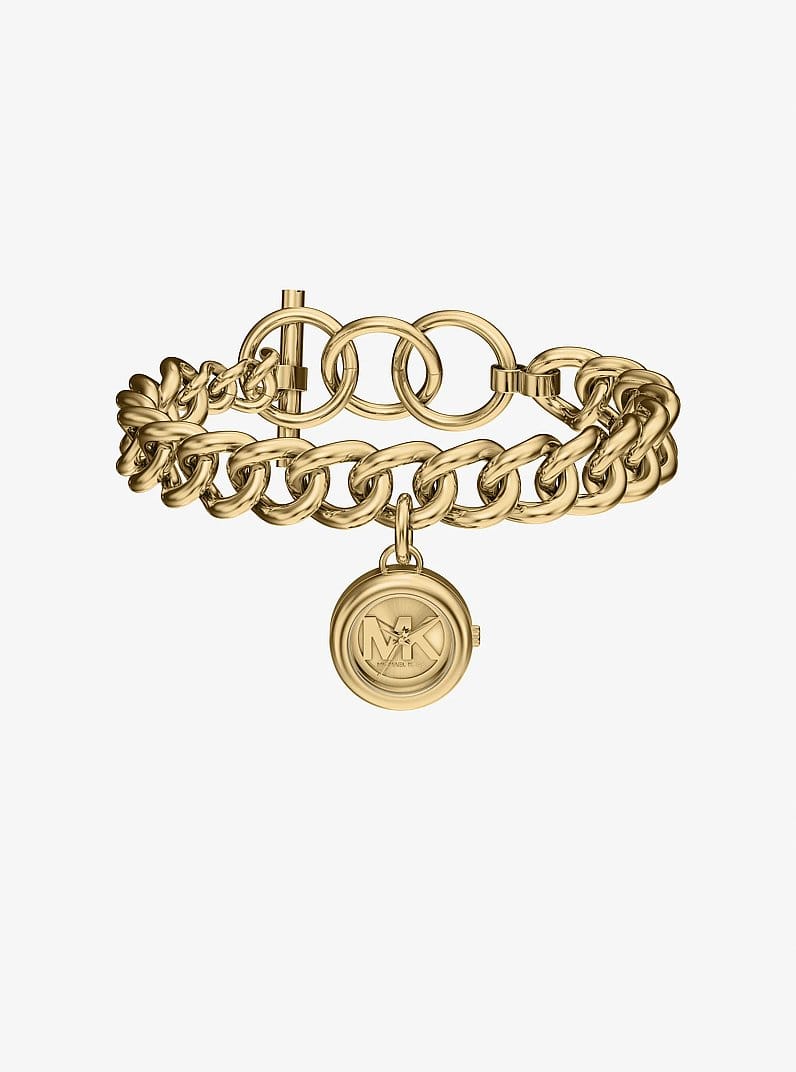 Mini Chelsea Gold-Tone Chain Link Watch