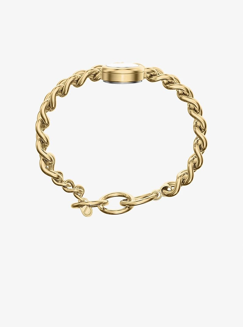 Mini Chelsea Gold-Tone Chain Link Watch