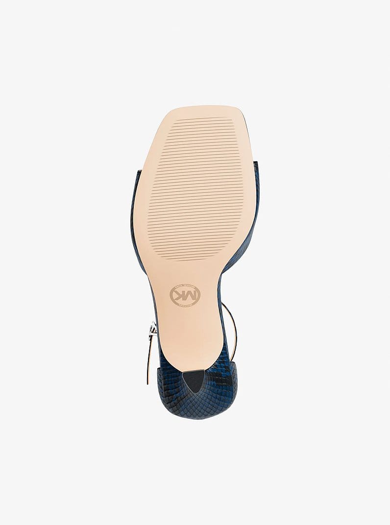 Amali Snake Embossed Sandal