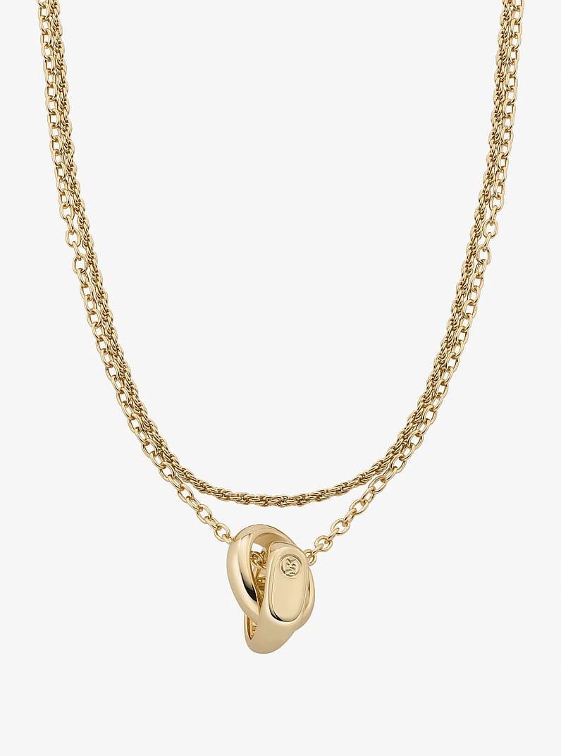 Double Layered Intertwined Necklace