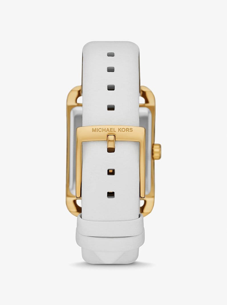 Petite Monroe Gold-Tone and Leather Watch
