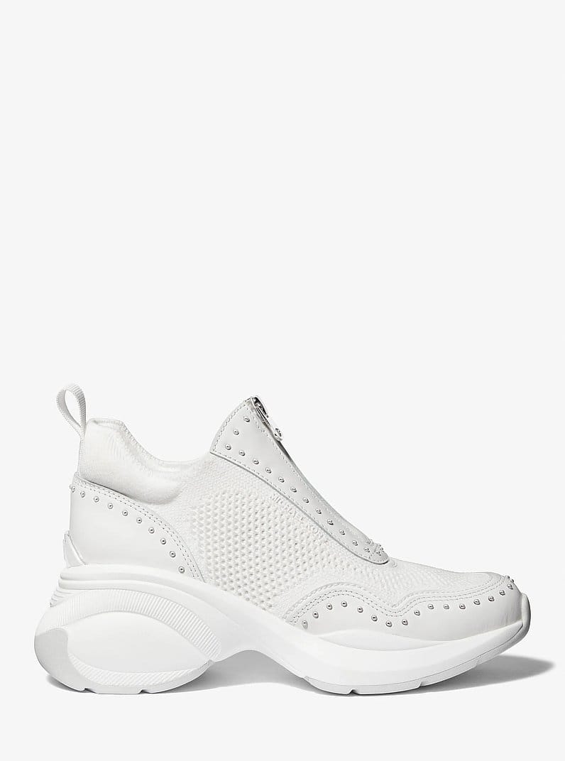 Zuma Studded Mixed-Media Trainer
