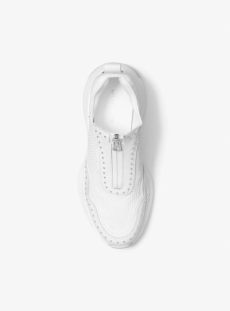 Zuma Studded Mixed-Media Trainer