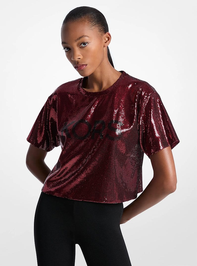 KORS Sequined Boxy T-Shirt