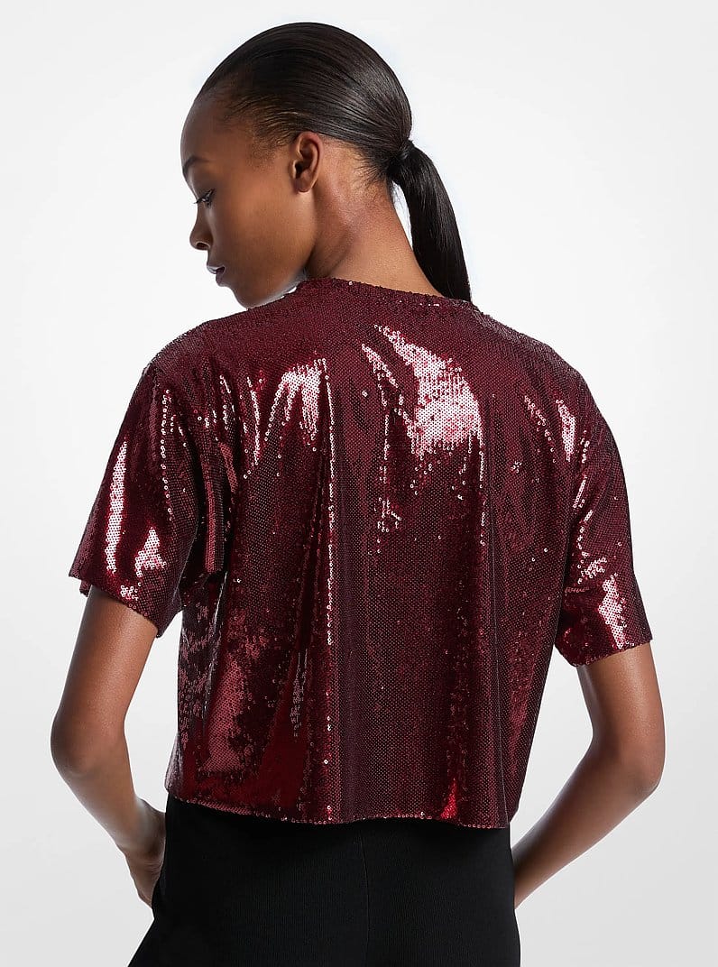 KORS Sequined Boxy T-Shirt
