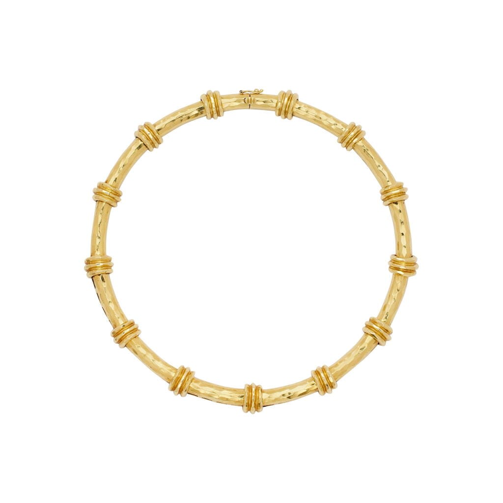 Gold Bamboo Collar Necklace