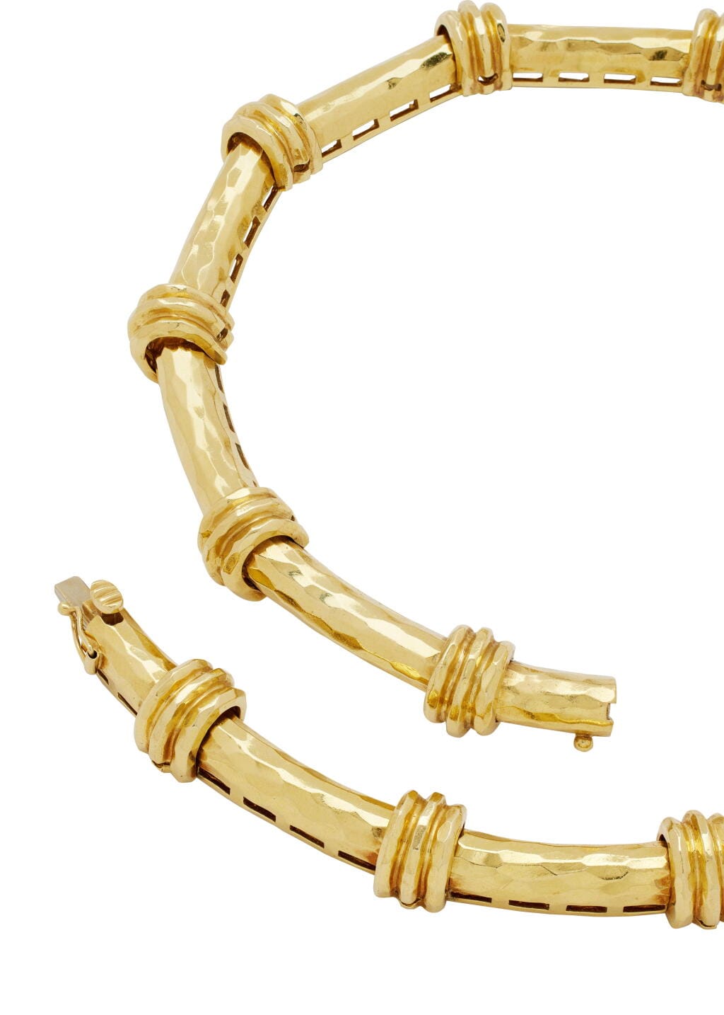 Gold Bamboo Collar Necklace