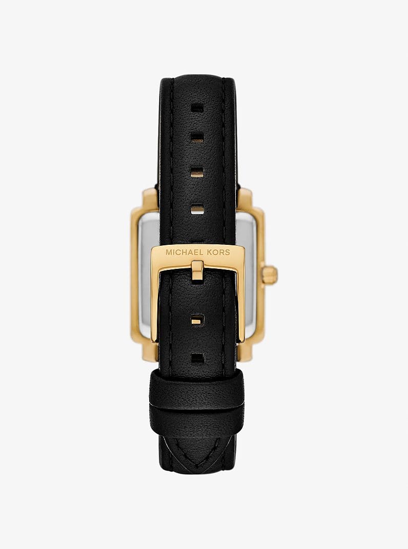 Mini Gwynn Gold-Tone and Leather Watch
