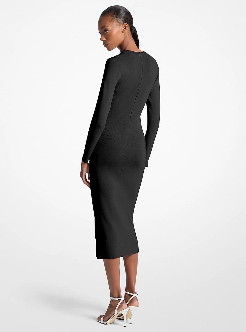 Viscose Blend Snap Dress