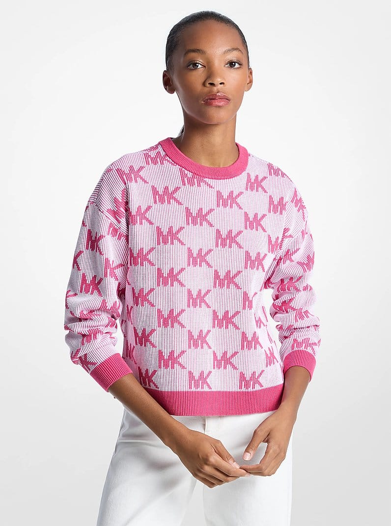 Logo Jacquard Knit Sweater