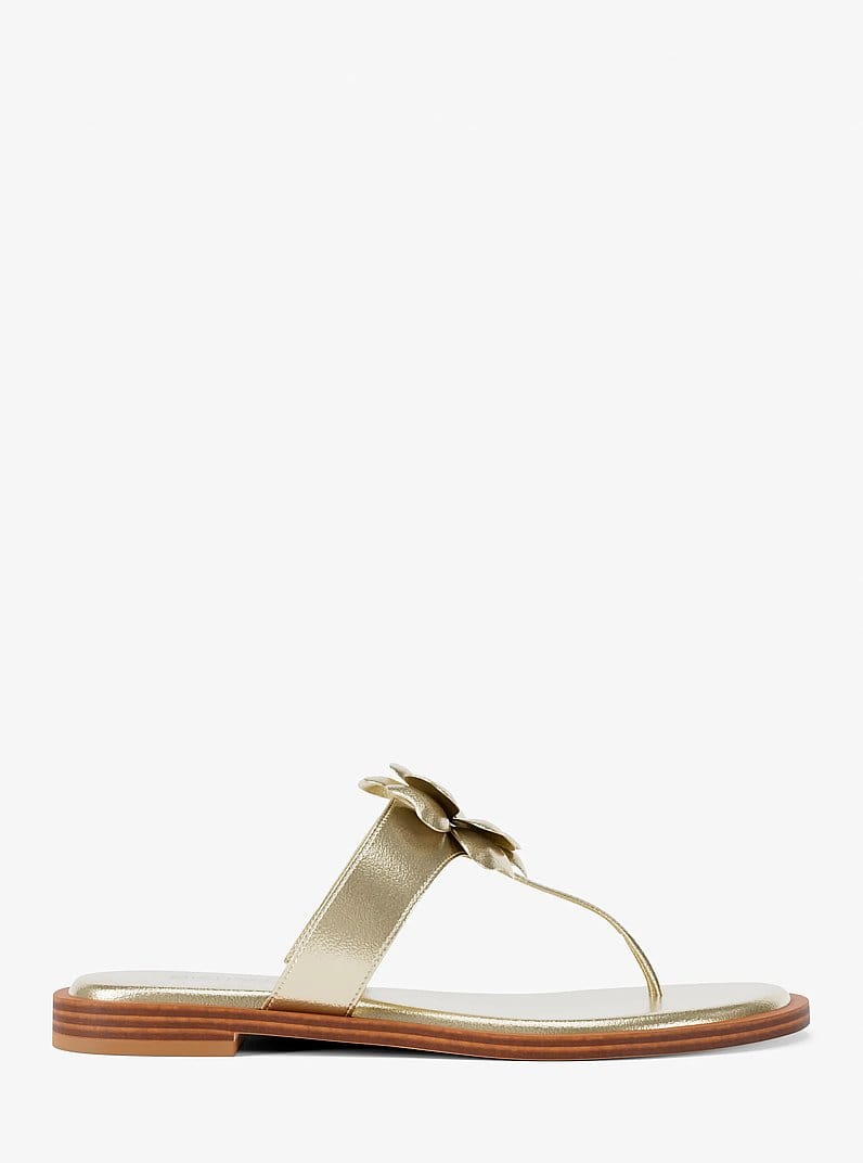 Callie Embellished Metallic Thong Sandal
