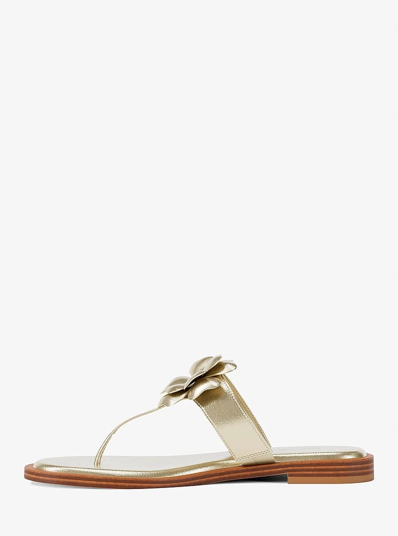Callie Embellished Metallic Thong Sandal