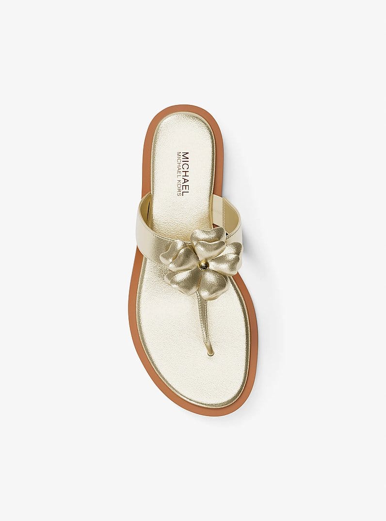 Callie Embellished Metallic Thong Sandal