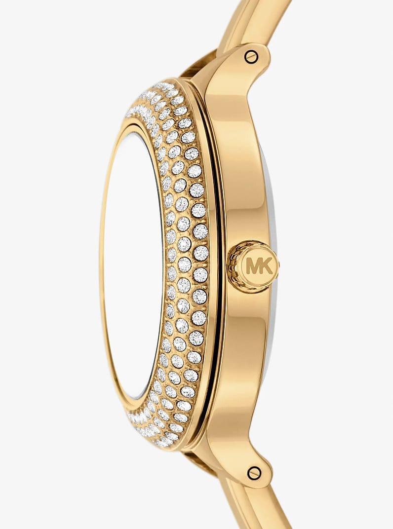 Mini Izzy Pavé Gold-Tone Watch and Interchangeable Bezel Set