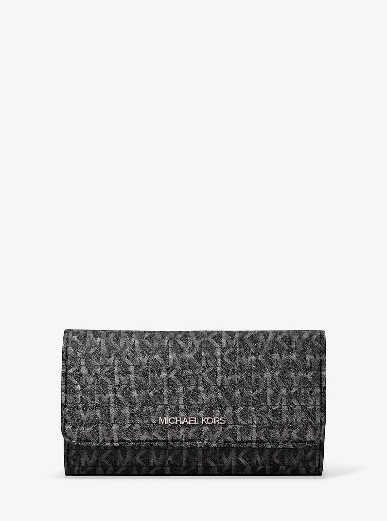 Jet Set Large Signature Logo Tri-Fold Wallet