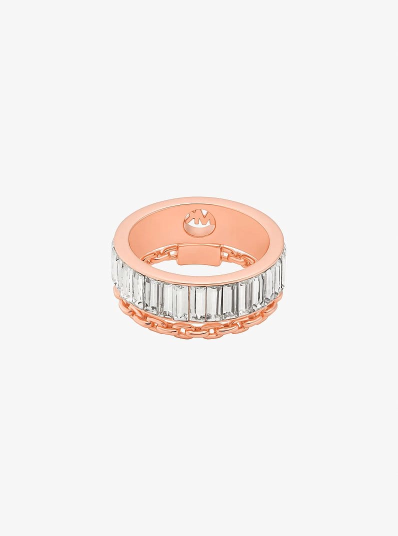 Cubic Zirconia Double Layered Ring