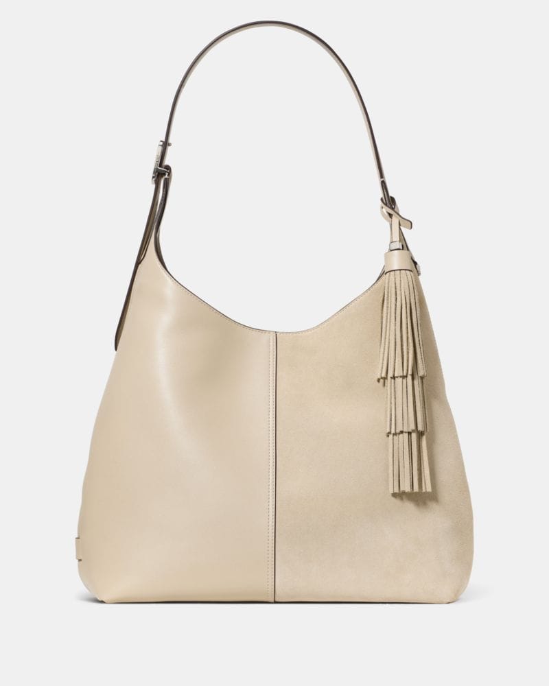 454 Suede Fringe Large Shoulder Bag