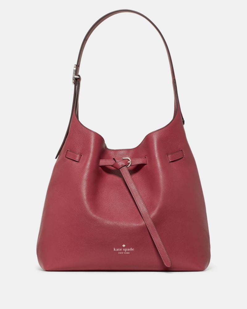 454 Suede Belted Large Shoulder Bag