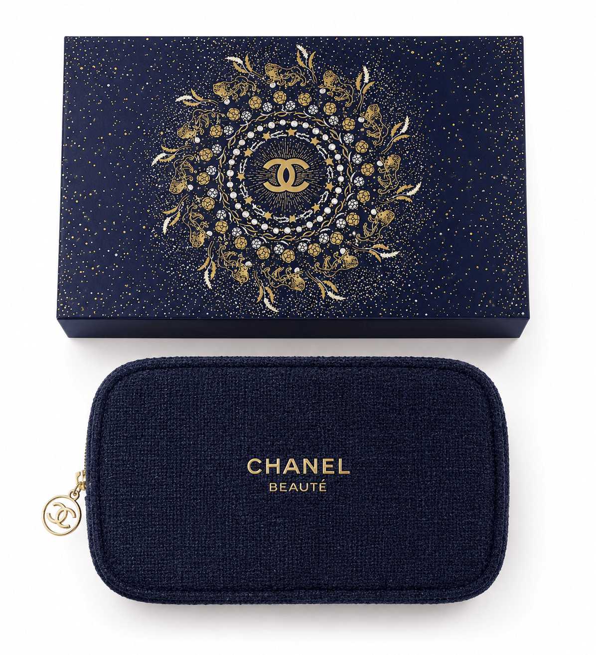 Chanel Beauty VIP Gift Quilted Makeup Bag Cosmetic Pouch Toiletry Case New