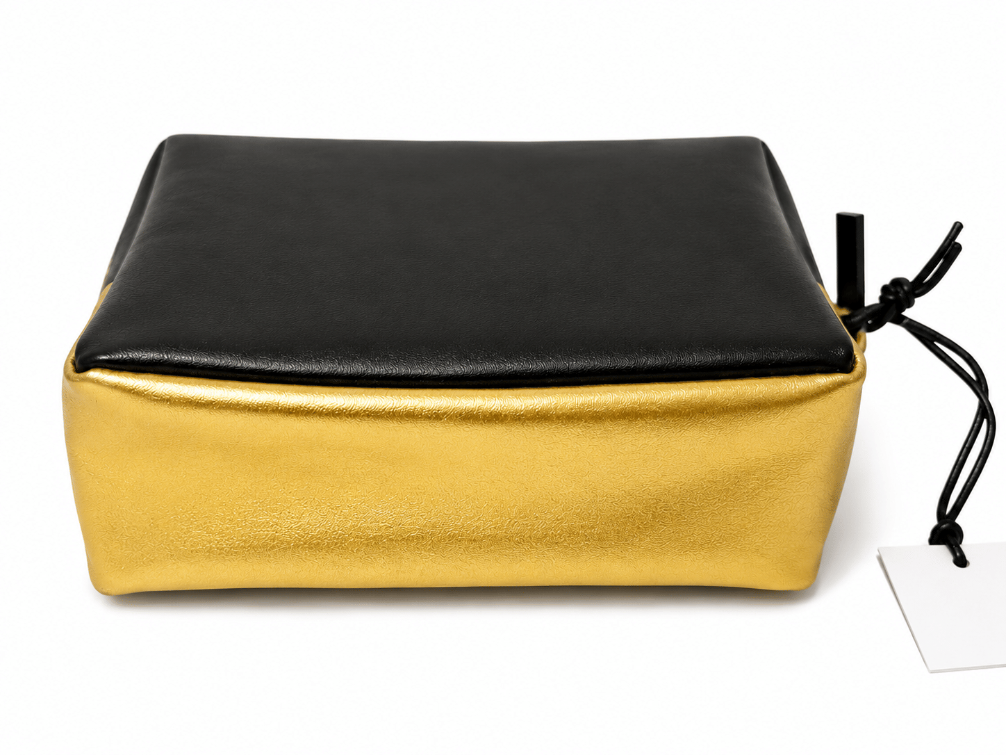 Yves Saint Lauren Beaute YSL black gold Makeup cosmetic Bag Pouch case clutch