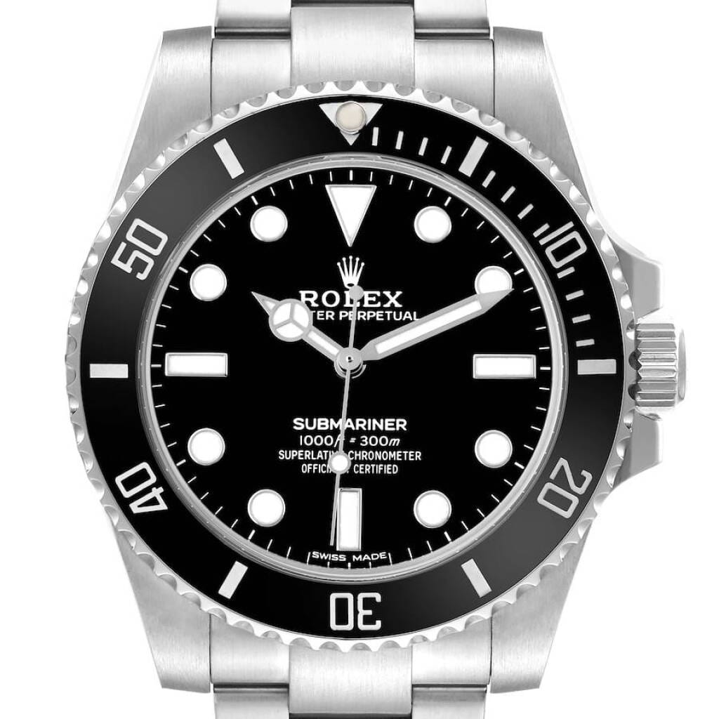 Submariner No Date (Reference 114060). A 40mm stainless steel automatic wristwatch. 2017