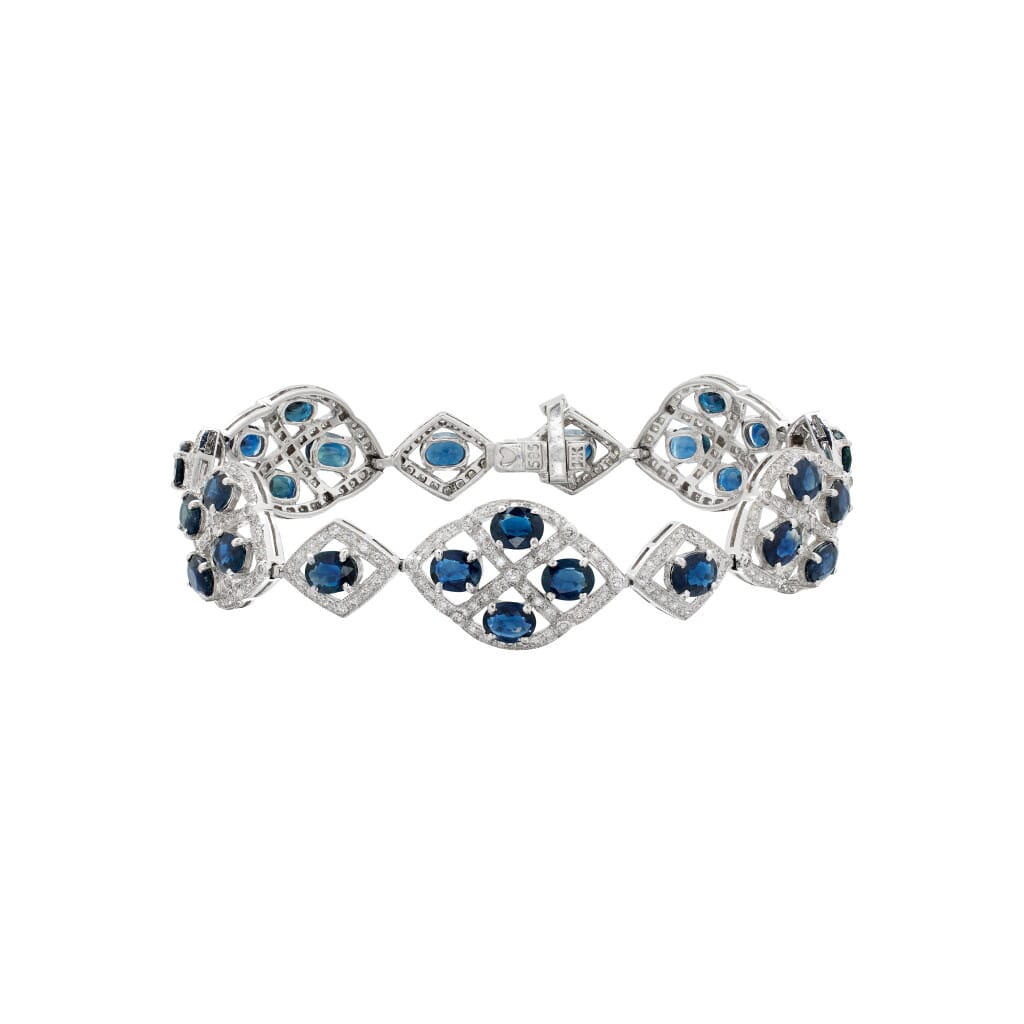 White Gold, Sapphire and Diamond Bracelet