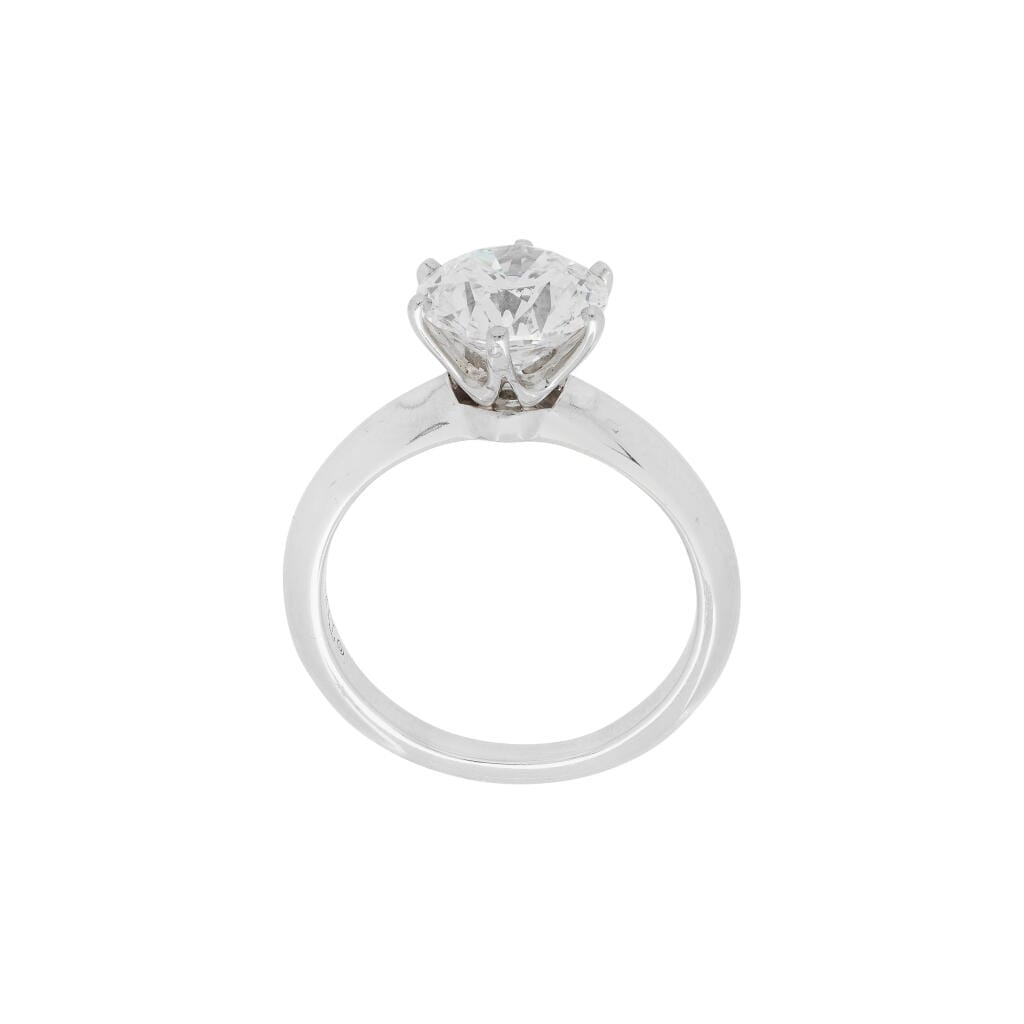 Platinum and 1.95ct Round Brilliant Cut Diamond Engagement Ring