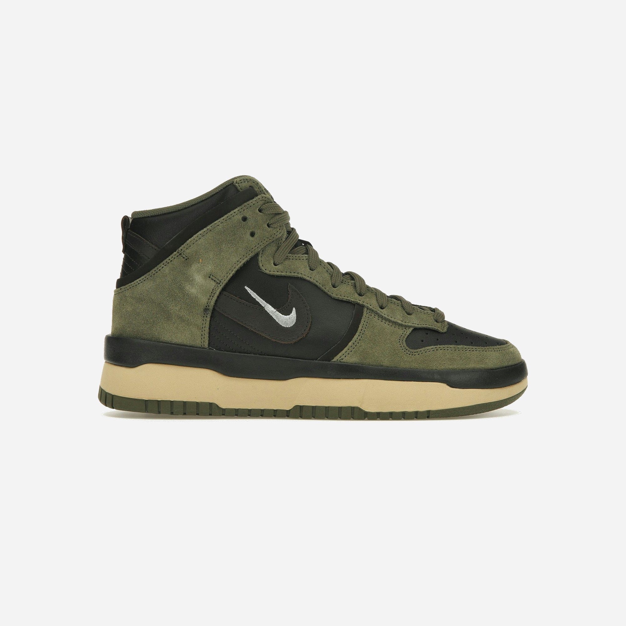 Nike Dunk High Up Medium Olive Black Velvet Brown Wolf Grey WMNS