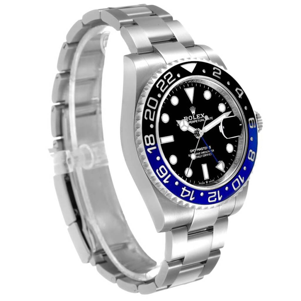 GMT-Master II 'Batman' (Reference 126710BLNR). A 40mm stainless steel automatic wristwatch with date and dual time. 2021