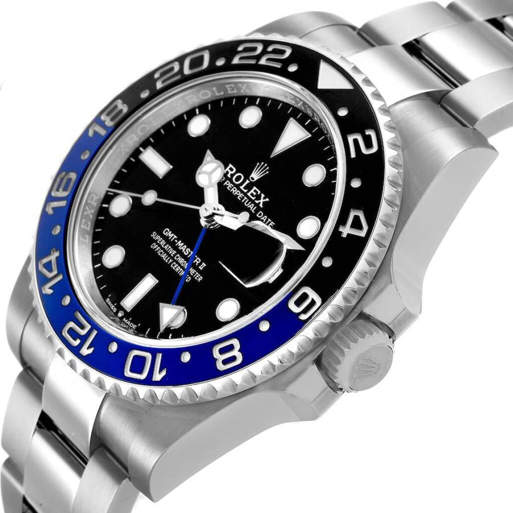GMT-Master II 'Batman' (Reference 126710BLNR). A 40mm stainless steel automatic wristwatch with date and dual time. 2021