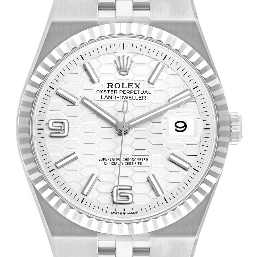 Land-Dweller (Reference 127334). A 40mm unworn white gold stainless steel automatic wristwatch with date. 2025