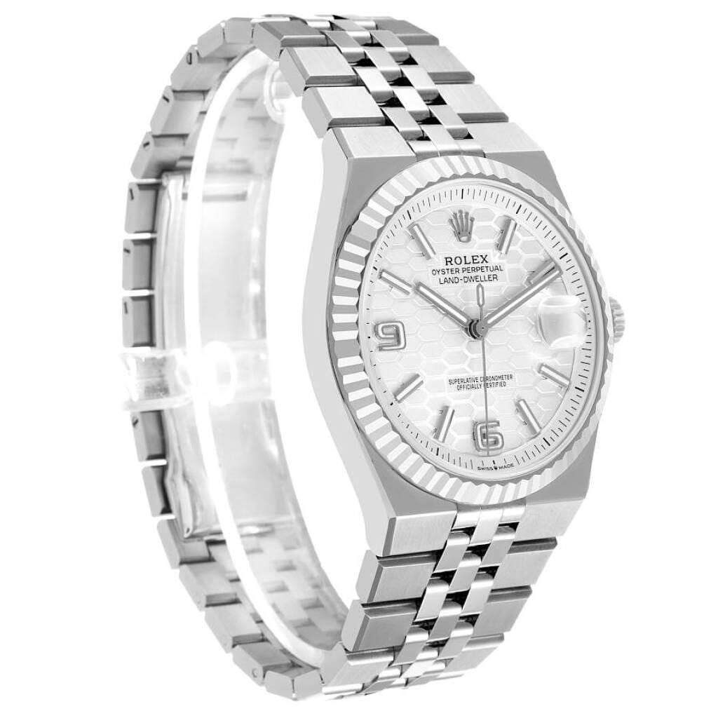 Land-Dweller (Reference 127334). A 40mm unworn white gold stainless steel automatic wristwatch with date. 2025