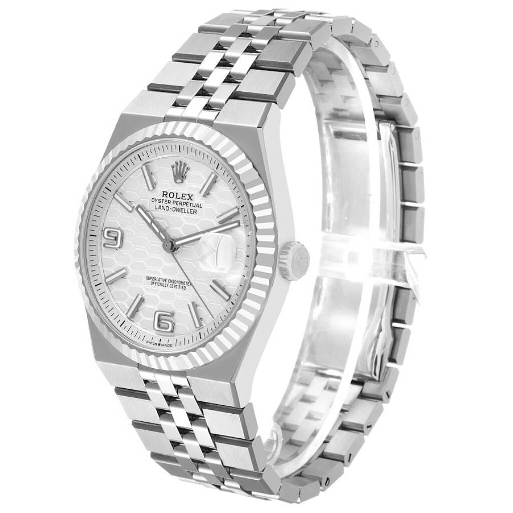 Land-Dweller (Reference 127334). A 40mm unworn white gold stainless steel automatic wristwatch with date. 2025