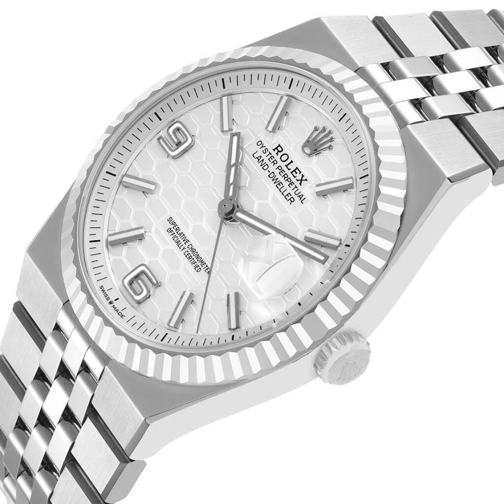 Land-Dweller (Reference 127334). A 40mm unworn white gold stainless steel automatic wristwatch with date. 2025