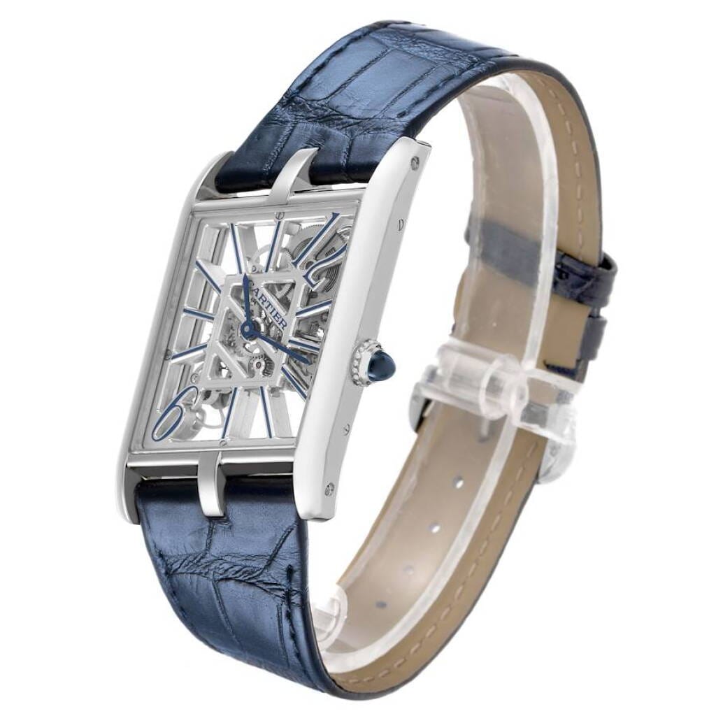 Prive Tank Asymetrique (Reference WHTA0012). A 47.17mm platinum manual wind wristwatch.