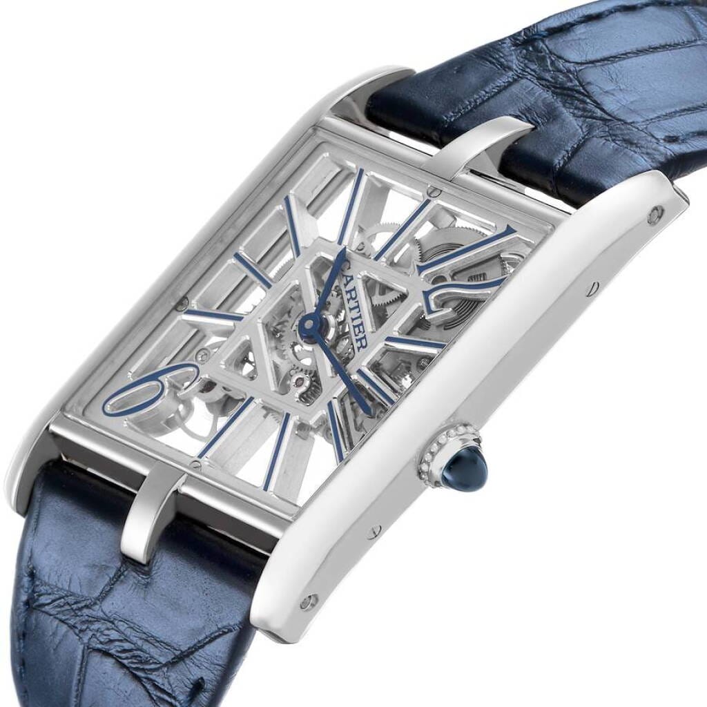 Prive Tank Asymetrique (Reference WHTA0012). A 47.17mm platinum manual wind wristwatch.