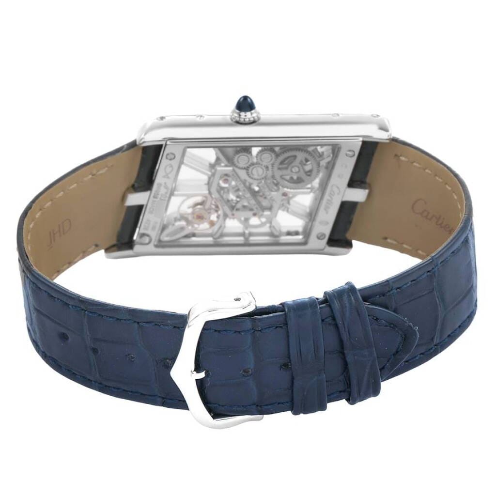 Prive Tank Asymetrique (Reference WHTA0012). A 47.17mm platinum manual wind wristwatch.