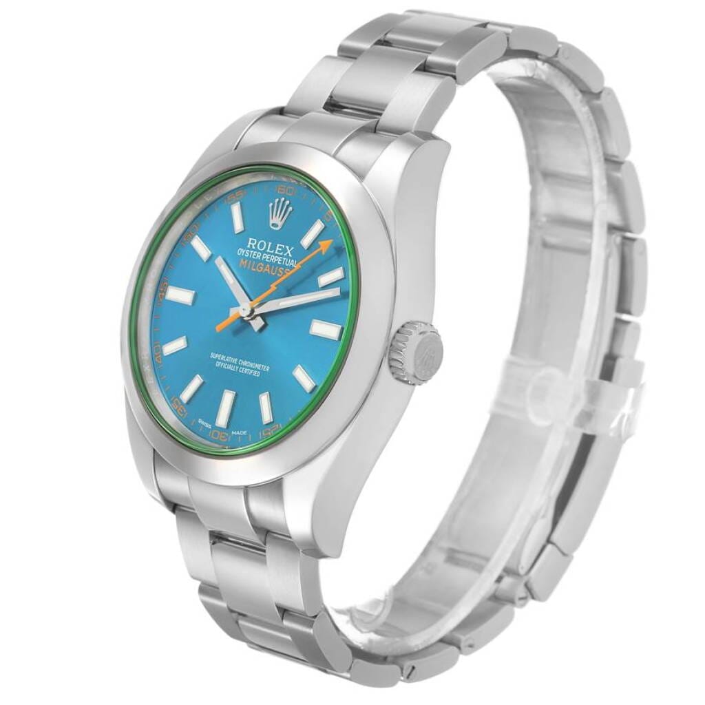 Milgauss 'Z-Blue' (Reference 116400GV). A 40mm stainless steel automatic wristwatch. 2018