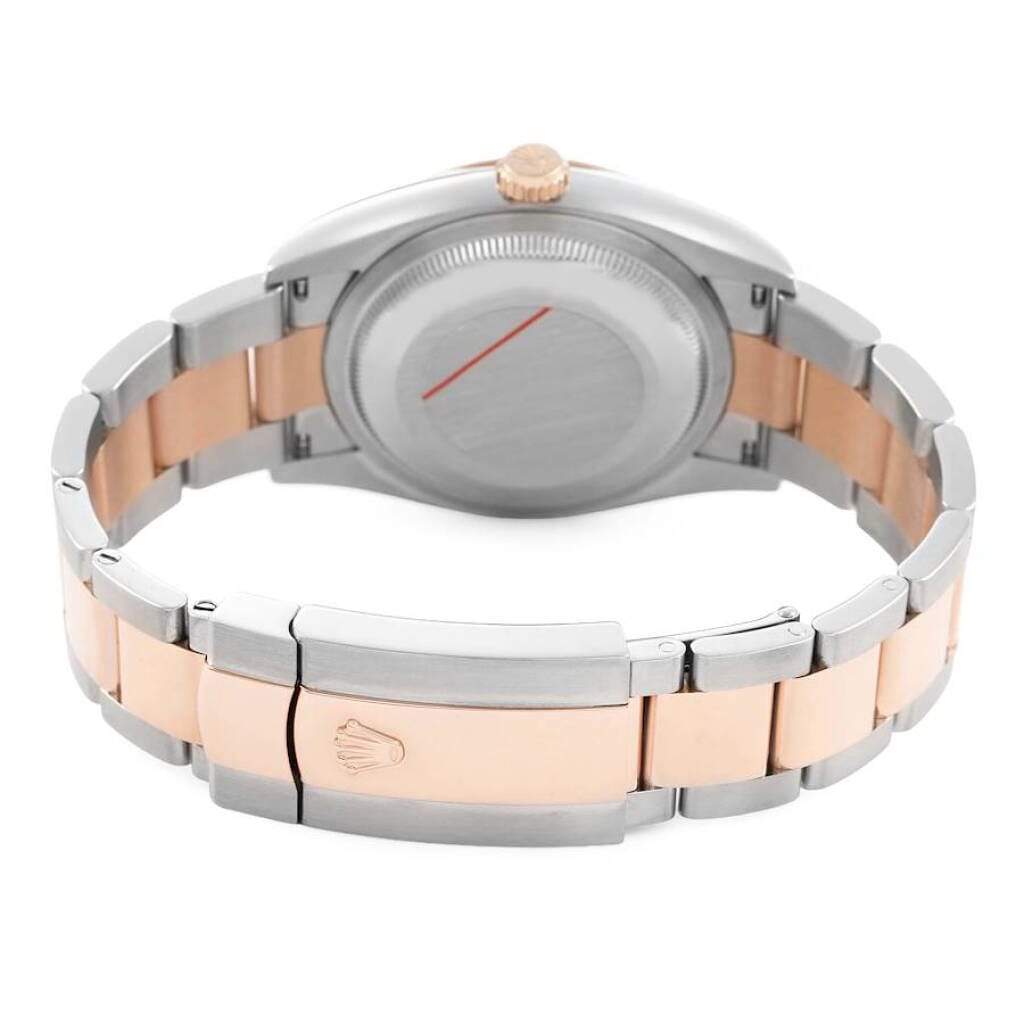 Datejust (Reference 126231). A 36mm rose gold stainless steel automatic wristwatch with date.