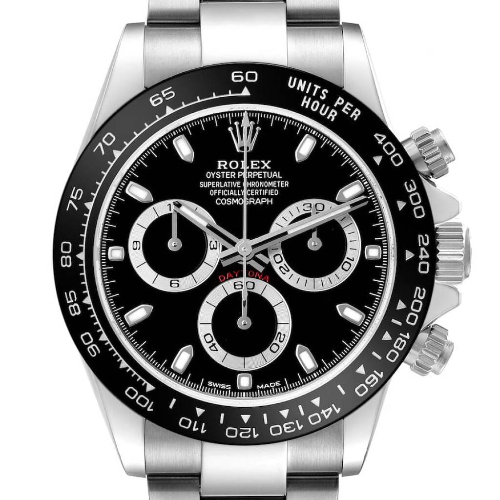 Cosmograph Daytona (Reference 116500LN). A 40mm stainless steel automatic wristwatch with chronograph. 2018
