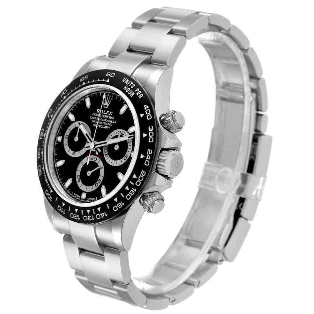 Cosmograph Daytona (Reference 116500LN). A 40mm stainless steel automatic wristwatch with chronograph. 2018