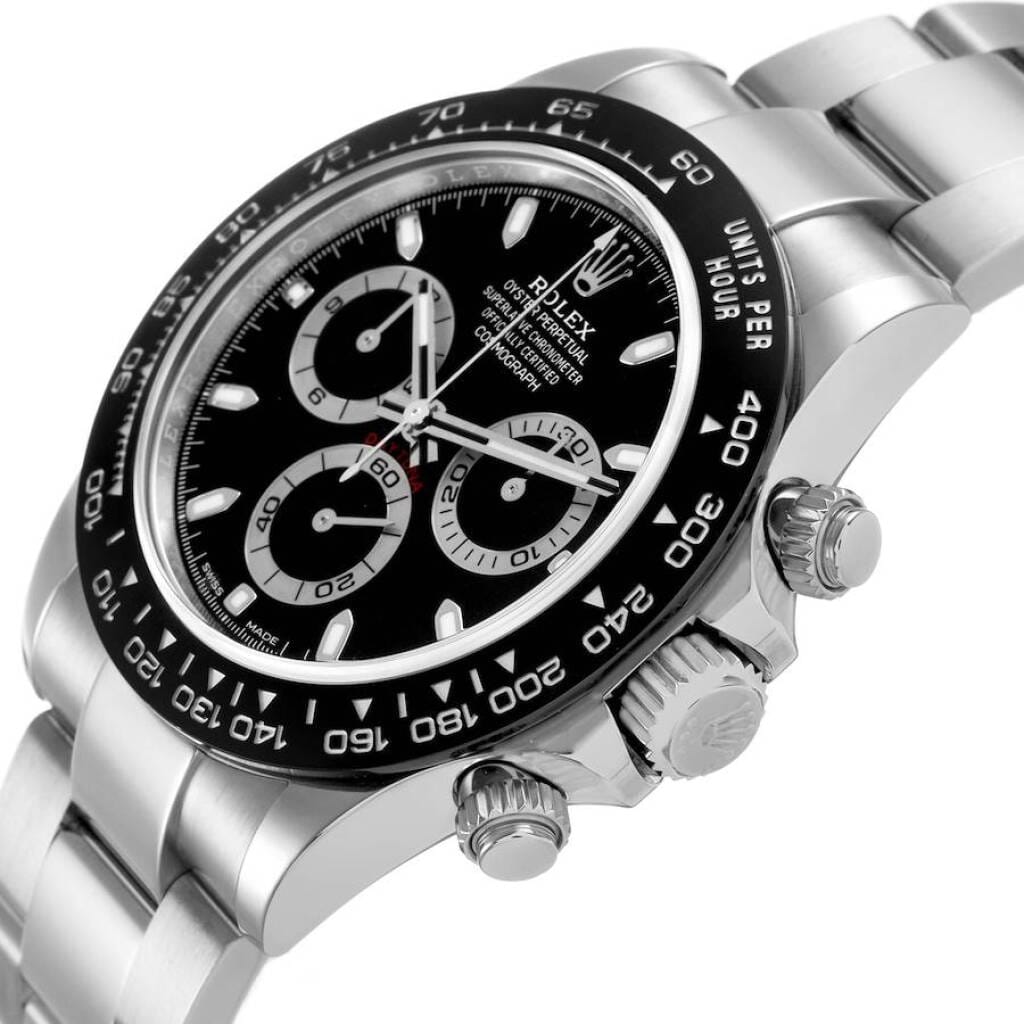 Cosmograph Daytona (Reference 116500LN). A 40mm stainless steel automatic wristwatch with chronograph. 2018