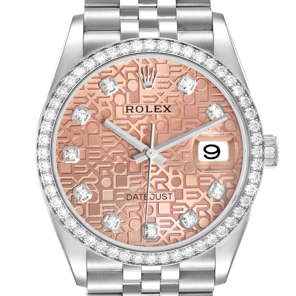 Datejust 'Anniversary' Dial (Reference 126284RBR). A 36mm stainless steel white gold diamond-set automatic wristwatch with date. 2021