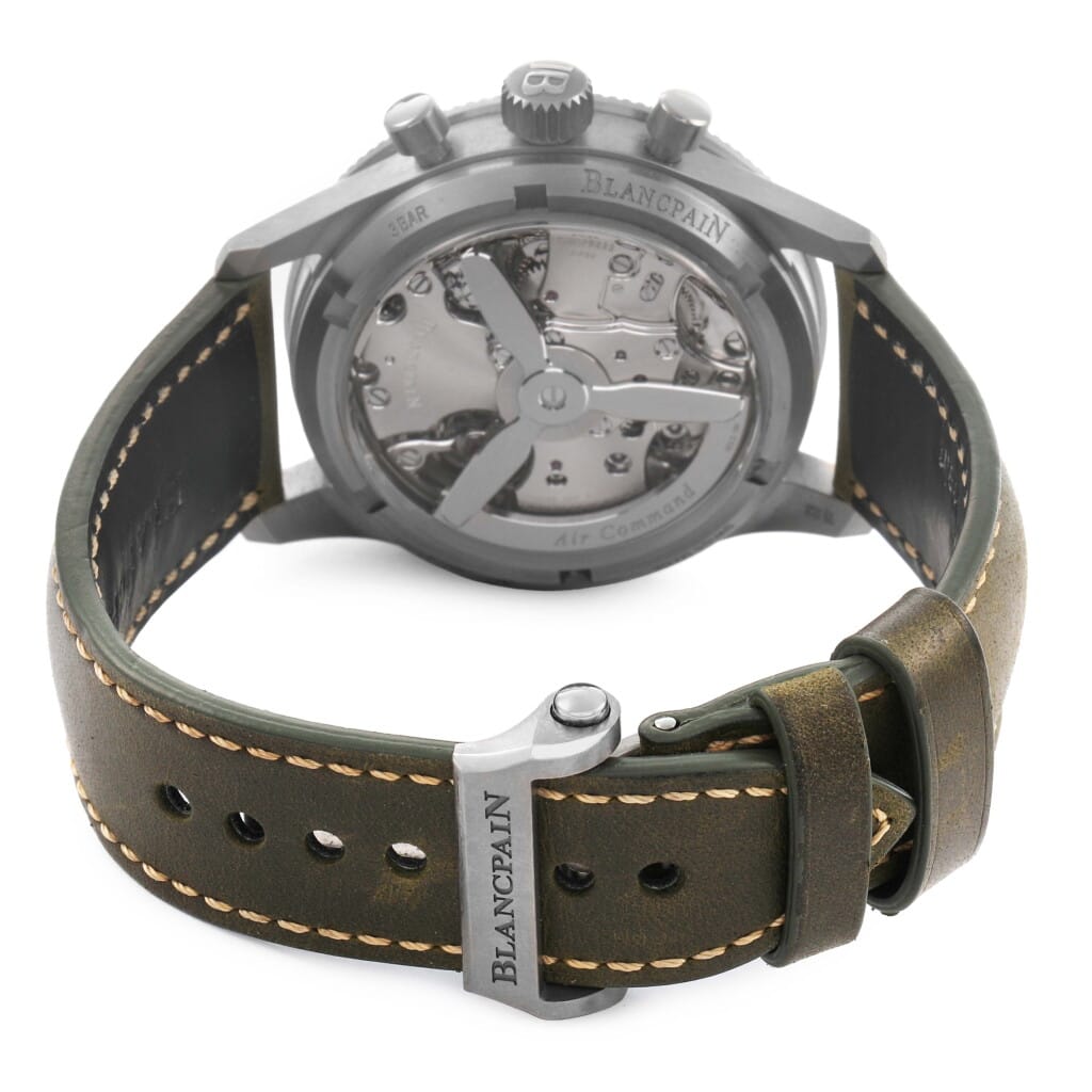 Air Command (Reference AC02 12B53 63B). A 42.5mm titanium automatic wristwatch with flyback chronograph.