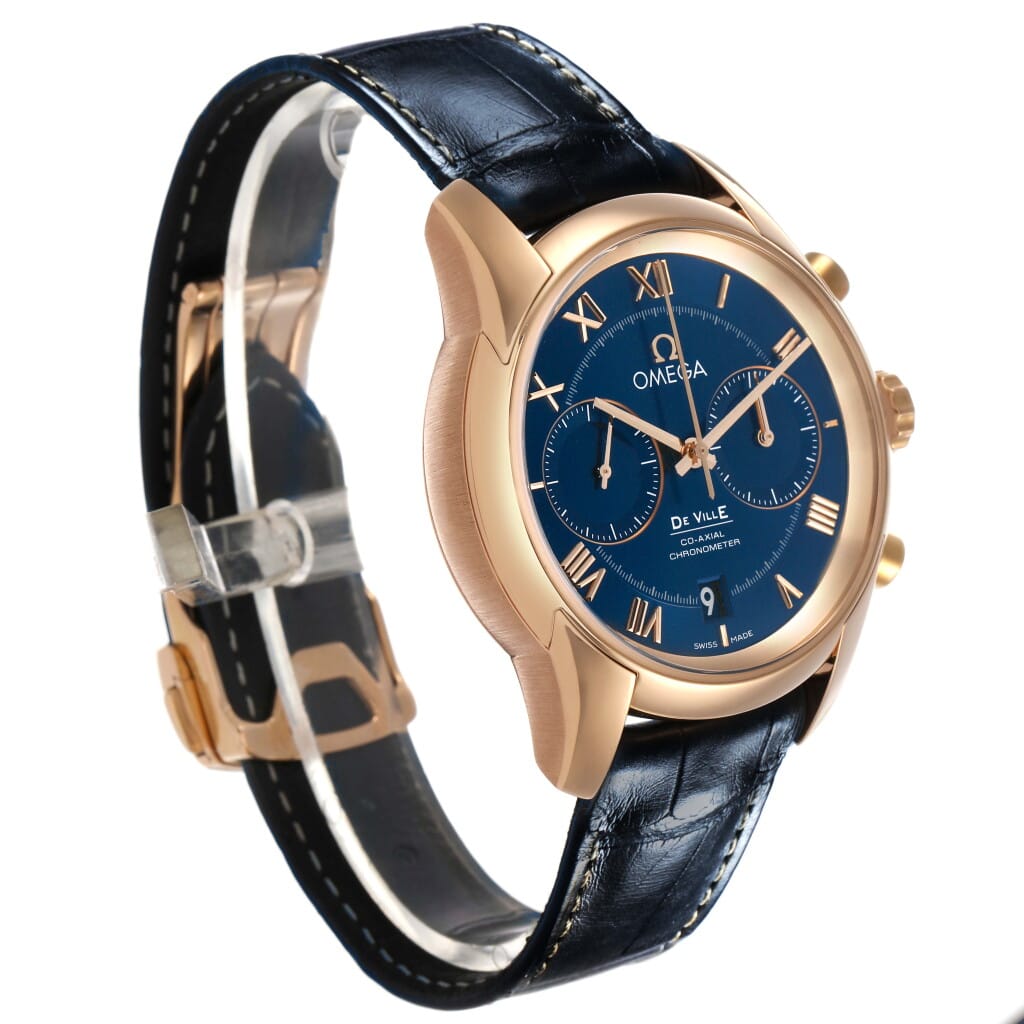 De Ville Hour Vision (Reference 431.53.42.51.03.001). A 42mm rose gold automatic wristwatch with date and chronograph.