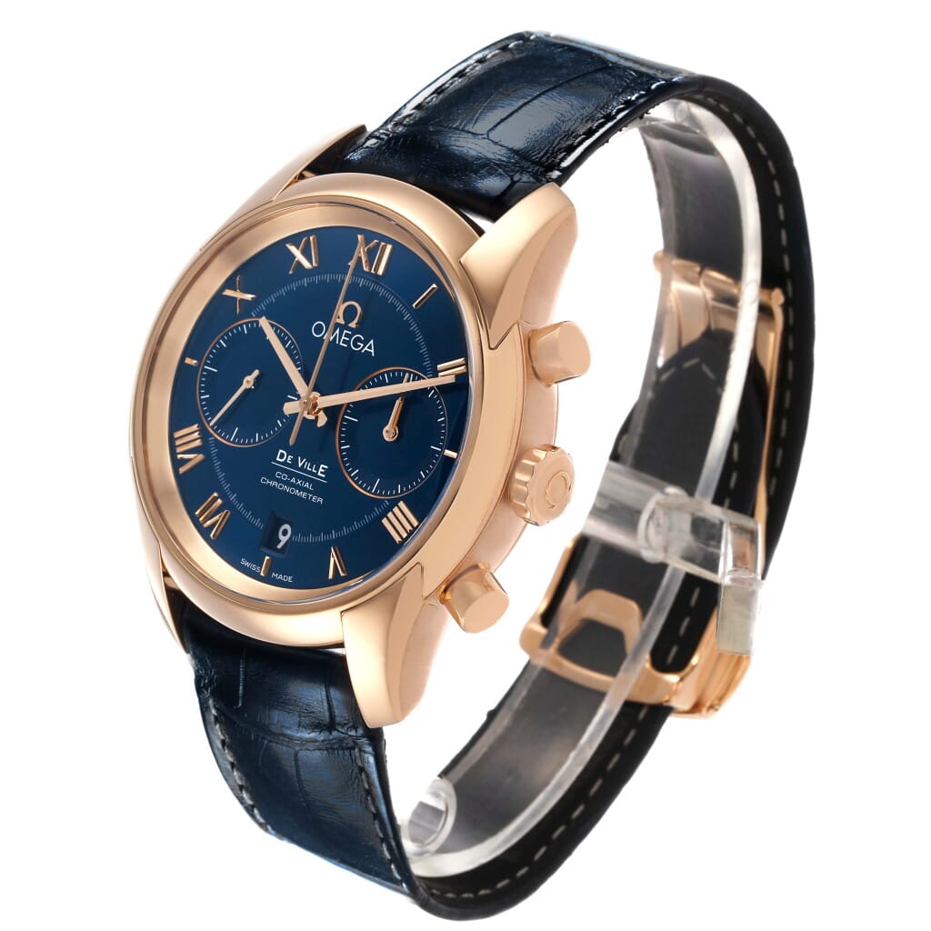 De Ville Hour Vision (Reference 431.53.42.51.03.001). A 42mm rose gold automatic wristwatch with date and chronograph.