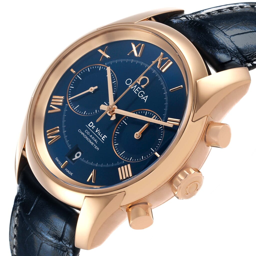 De Ville Hour Vision (Reference 431.53.42.51.03.001). A 42mm rose gold automatic wristwatch with date and chronograph.