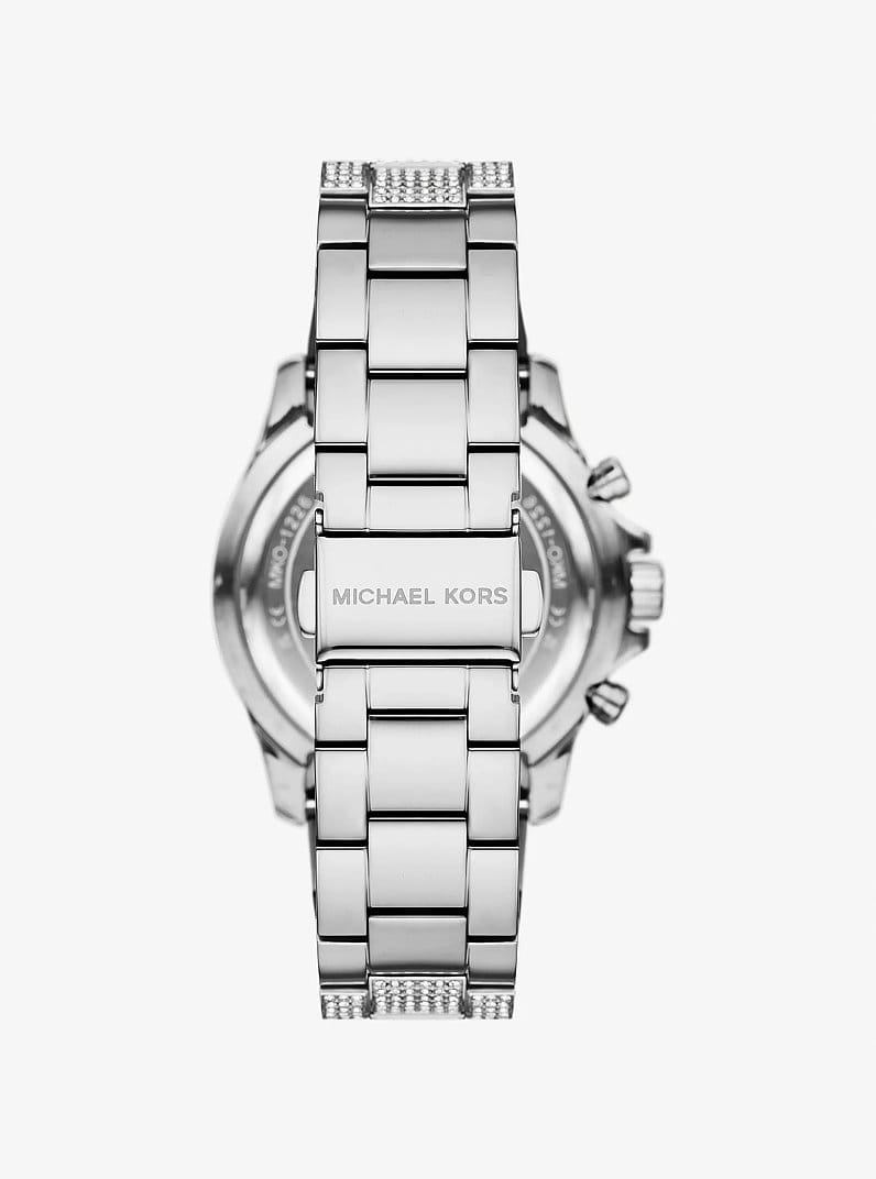 Oversized Everest Pavé Silver-Tone Watch