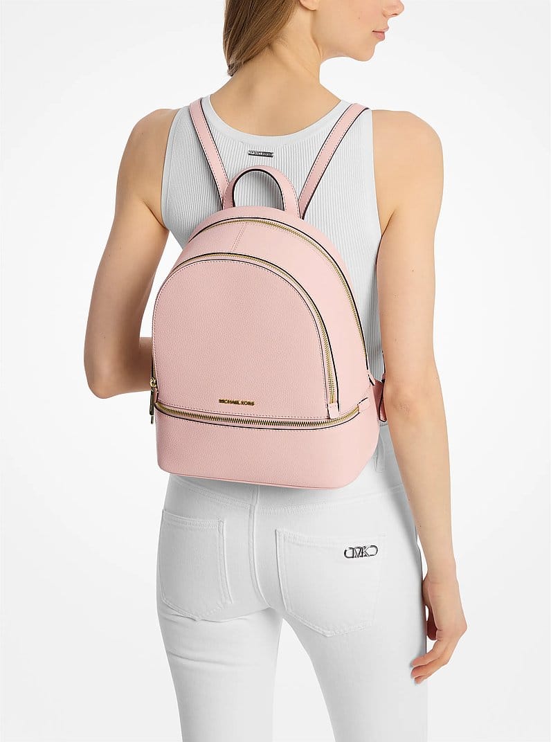 Rhea Medium Pebbled Leather Backpack