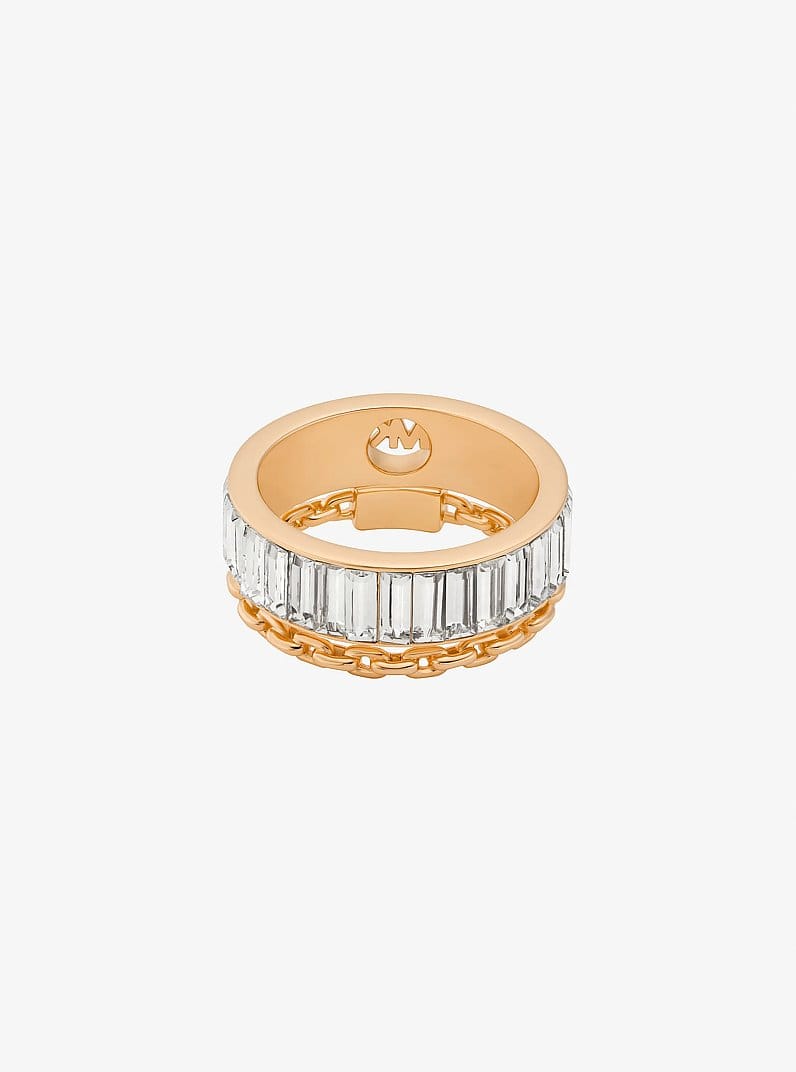 Cubic Zirconia Double Layered Ring